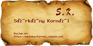 Sárkány Kornél névjegykártya